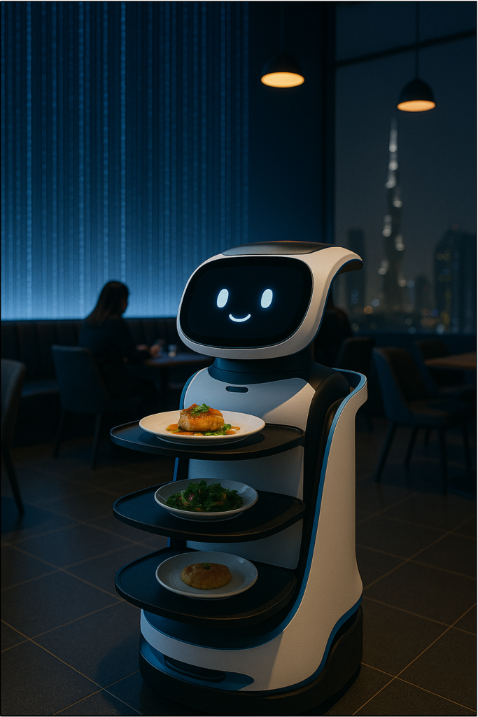 AI-powered restaurant delivery robot